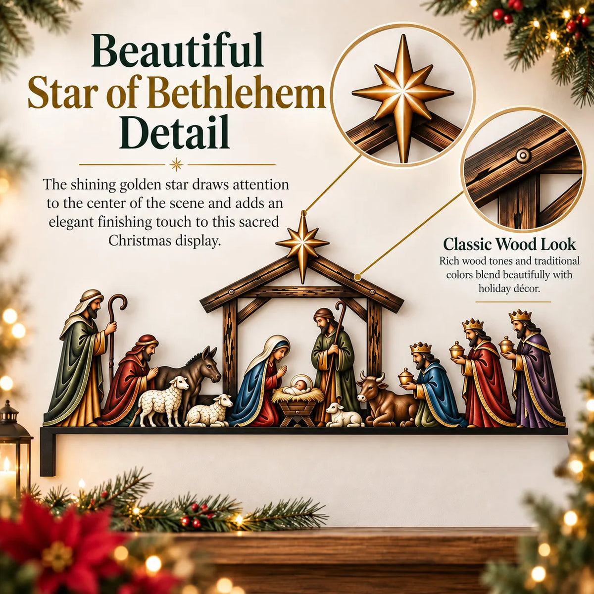 ✝️ Nativity Scene Door Topper | Bring The Story Of Christmas Home
