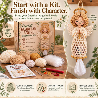 🧶 Beginner-Friendly Blessed Home Crochet Bag Holder DIY Kit | 4 Faith-Inspired Designs with Yarn, Tools & Guide Included ✝️