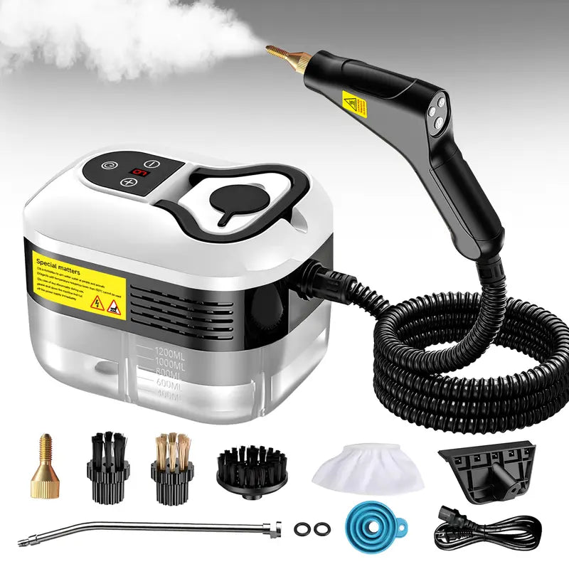 💨 Portable Handheld Steam Cleaner – 10 Accessories 🛠️, Adjustable Levels ⚙️, Fast Heat-Up 🔥 – For Kitchen 🍳, Bathroom 🚿, Tile 🧱 & Car 🚗