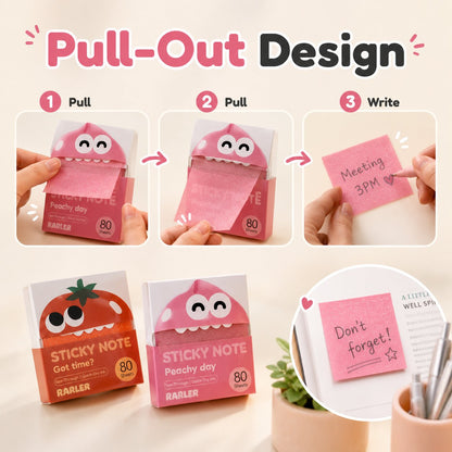 🔥Last Day 50% OFF - 👾Cute Monster Memo Notes | Pull-Out Sticky Note Pad with 80 Easy-Peel Sheets