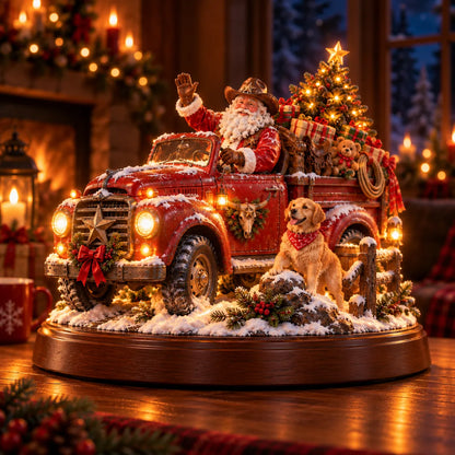 🎅🤠American Christmas Story™ – Santa’s Last Delivery Lighted Western Christmas Keepsake