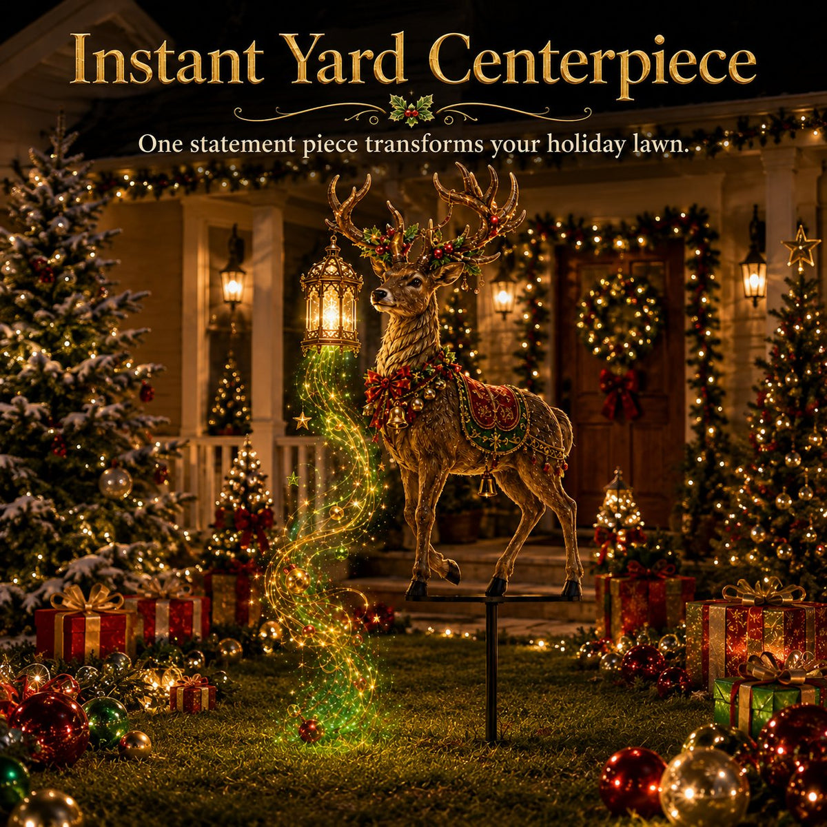 🔥Buy 2 Get 20% OFF🔥Light-Up Reindeer Christmas Yard Stake