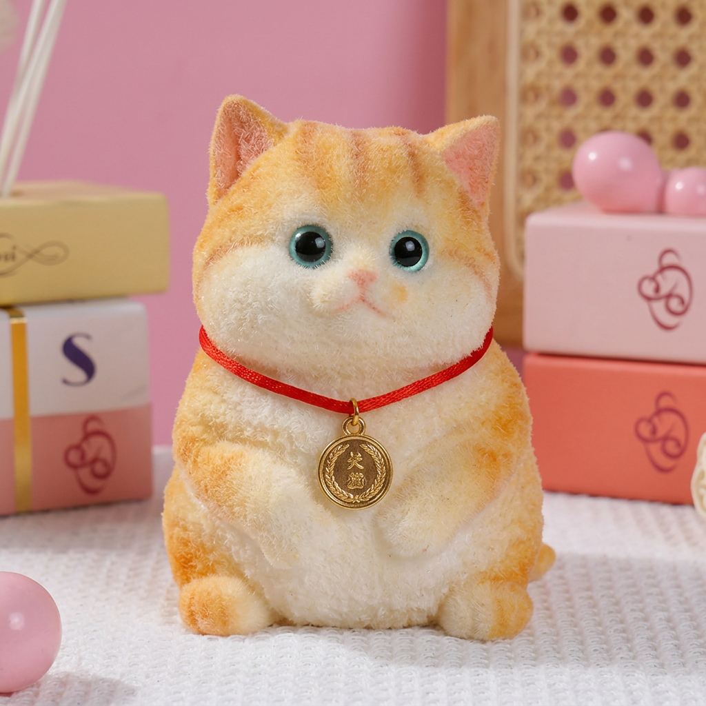 🎨🐾Soft and Cuddly Cat – Stress-Relief Squeezable Toy