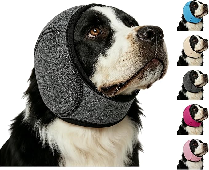 Calming Dog Ear Wrap | Noise-Reducing Ear Protection for Grooming, Bathing & Fireworks