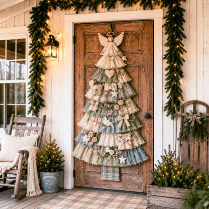 🔥😍Beginner-Friendly DIY Oversized Patchwork Christmas Tree Door Hanging Kit | Complete Kit with All Tools & Step-by-Step Guide Included 💕🎄