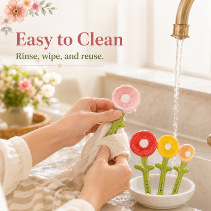 Flower Pot Ceramic Measuring Spoon Set