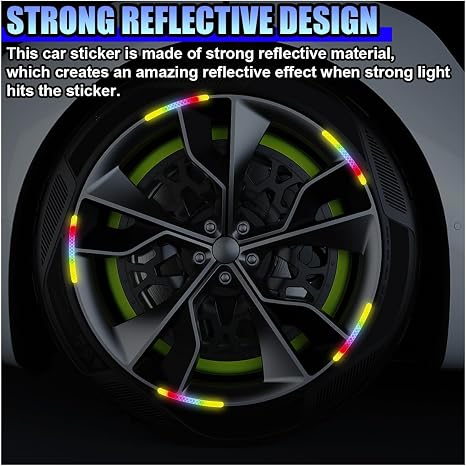 20PCS Car Wheel Stripe Reflective Stickers