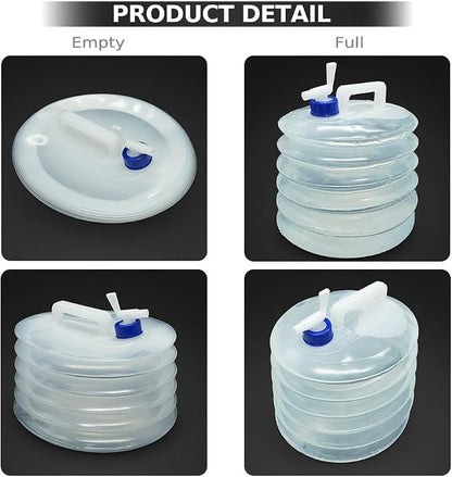 5/10/15-liter foldable water storage container with faucet, lightweight and durable, and reusable