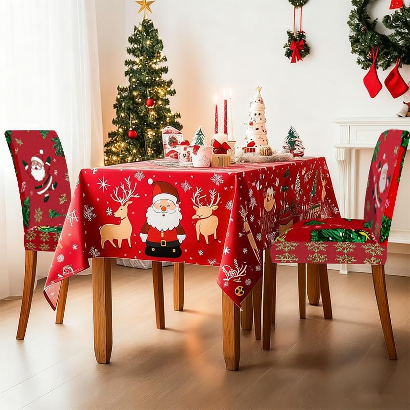 Santa Claus Dining Chair Covers Set