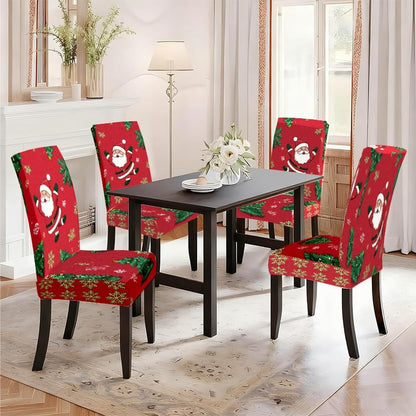 Santa Claus Dining Chair Covers Set