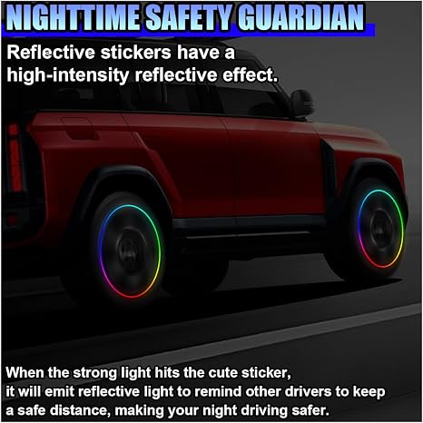20PCS Car Wheel Stripe Reflective Stickers