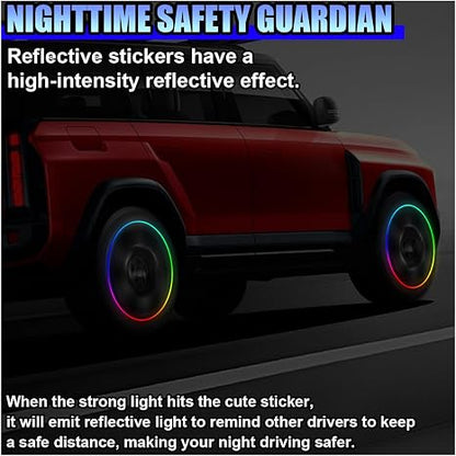 20PCS Car Wheel Stripe Reflective Stickers