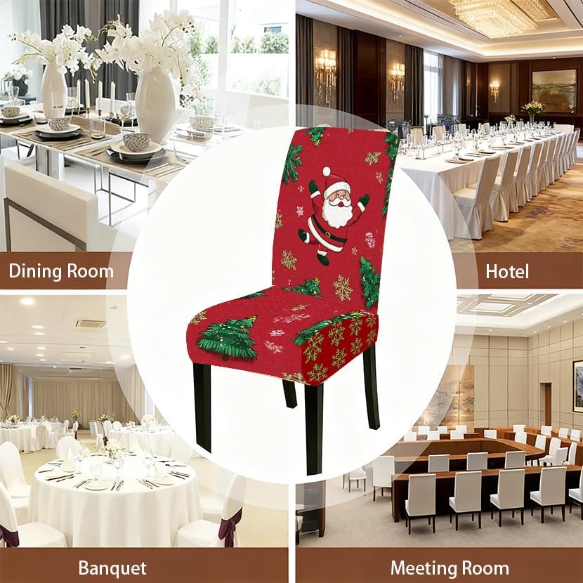 Santa Claus Dining Chair Covers Set