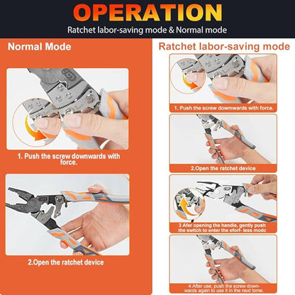 Ratchet Wire Plier - Cutting Pliers for Wire-Steel and Matel Wires