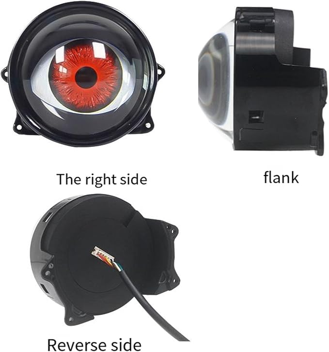Dynamic Big Eye Ball Fog Lights, LED Adjustable Color 12v Devil Eyes with Lens Light Up Big Eyeball Lights for Car for Any Car Model