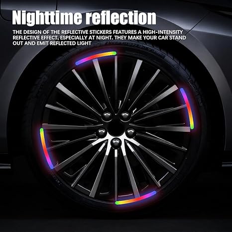 20PCS Car Wheel Stripe Reflective Stickers