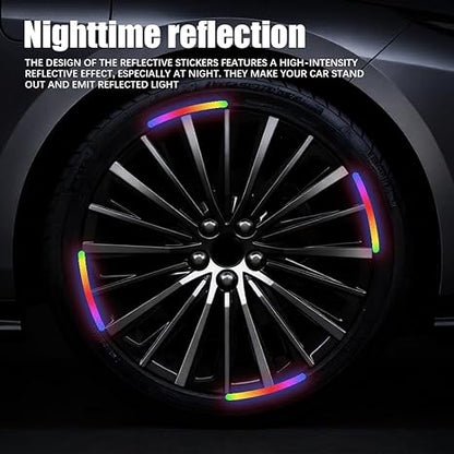 20PCS Car Wheel Stripe Reflective Stickers