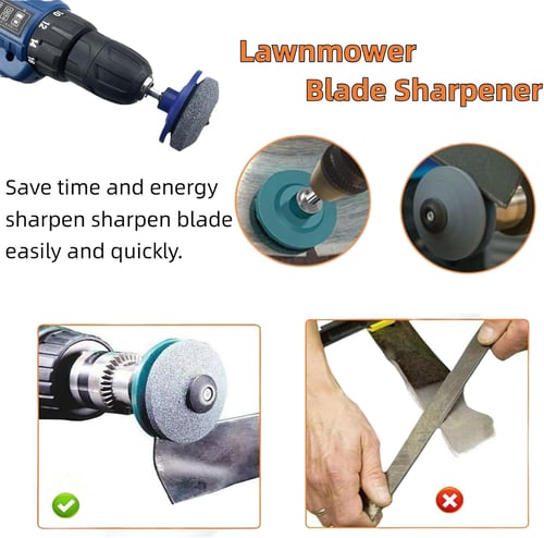 Drill-Powered Mower Blade Sharpener