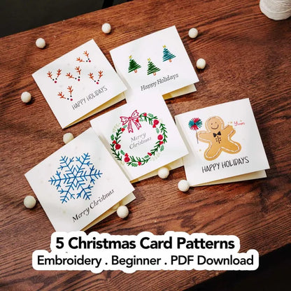 🔥LAST DAY 50% OFF - 🌲 🪡 Christmas Hand Embroidery Card DIY Kit | Stitch Your Way Into the Christmas Spirit ✨ 🎁