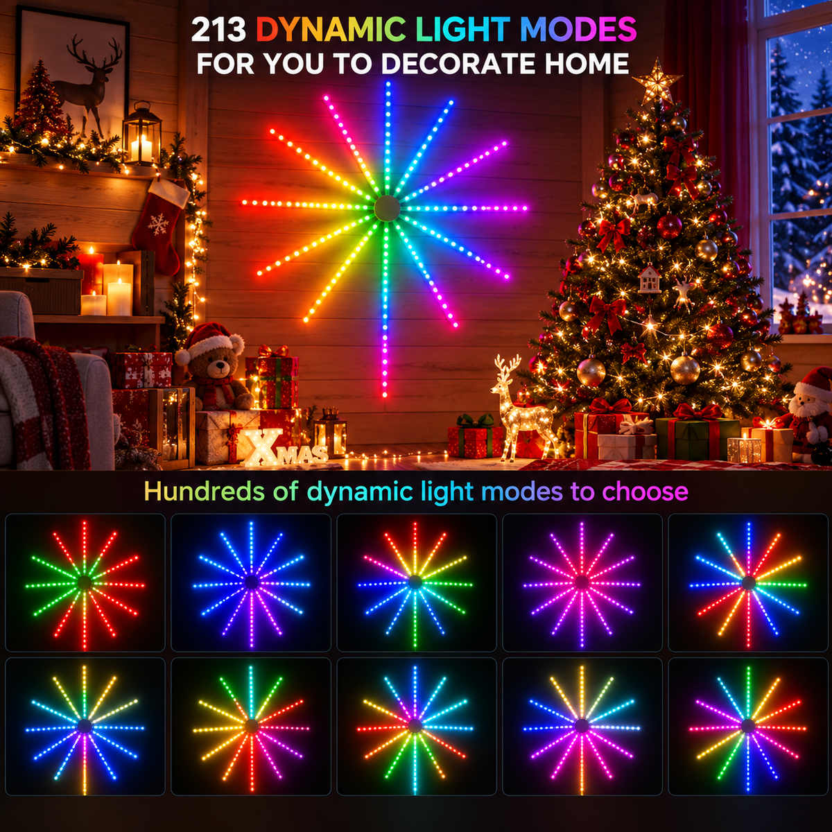Smart Fireworks LED Light | Music Sync & App Control