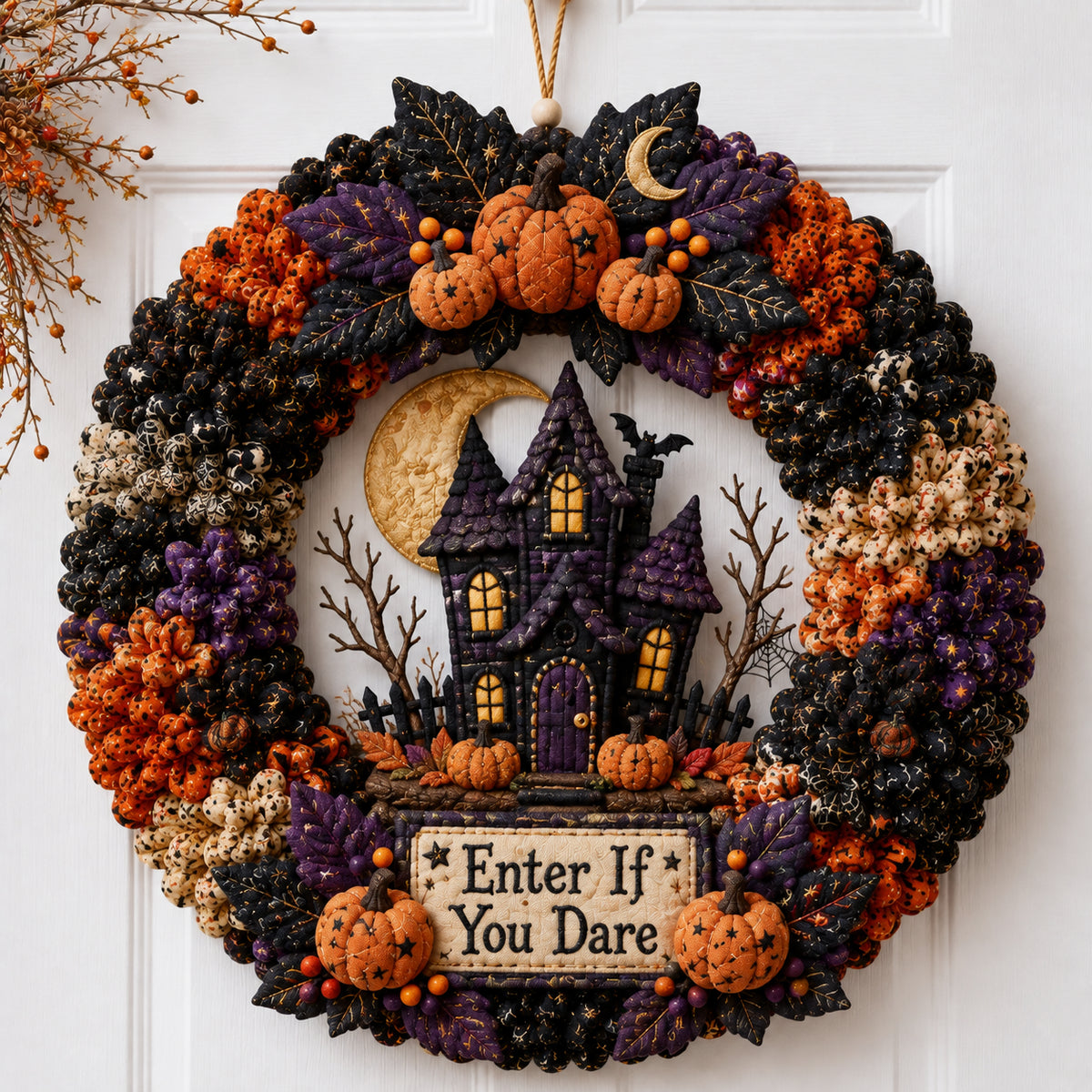 Halloween Poke Wreath DIY Kit Collection – Black Cat, Ghost, Skeleton, Haunted House & Witchy Designs