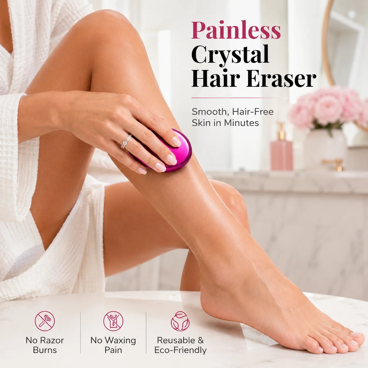 ✨ Crystal Hair Remover | No Razor, No Wax, Just Silky Smooth Skin