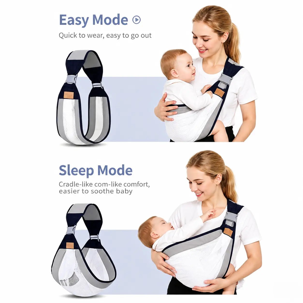 Adjustable Single-Shoulder Portable Strap, Lightweight Breathable Mesh Hip Strap ✅