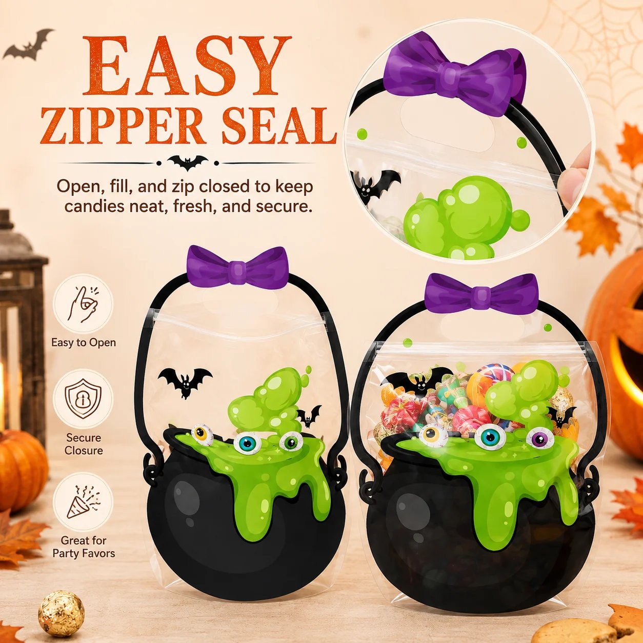 👻 EARLY HALLOWEEN DEAL 49% OFF 🎃 Fun Halloween Treat Bags for Parties & Trick-or-Treat