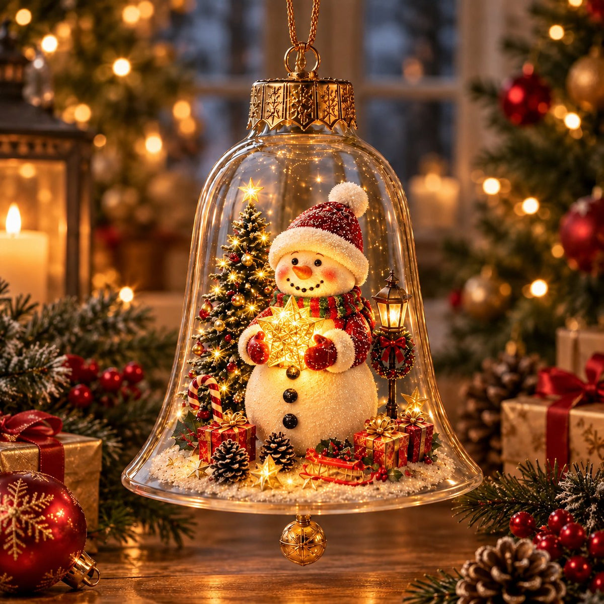 🎄 Lighted Christmas Bell Ornament Collection