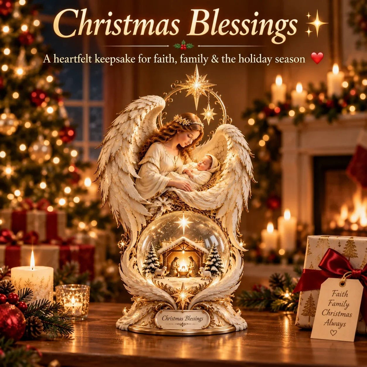 🎉 ✝️ Bring the Holy Night Home – Heavenly Noel Nativity Light