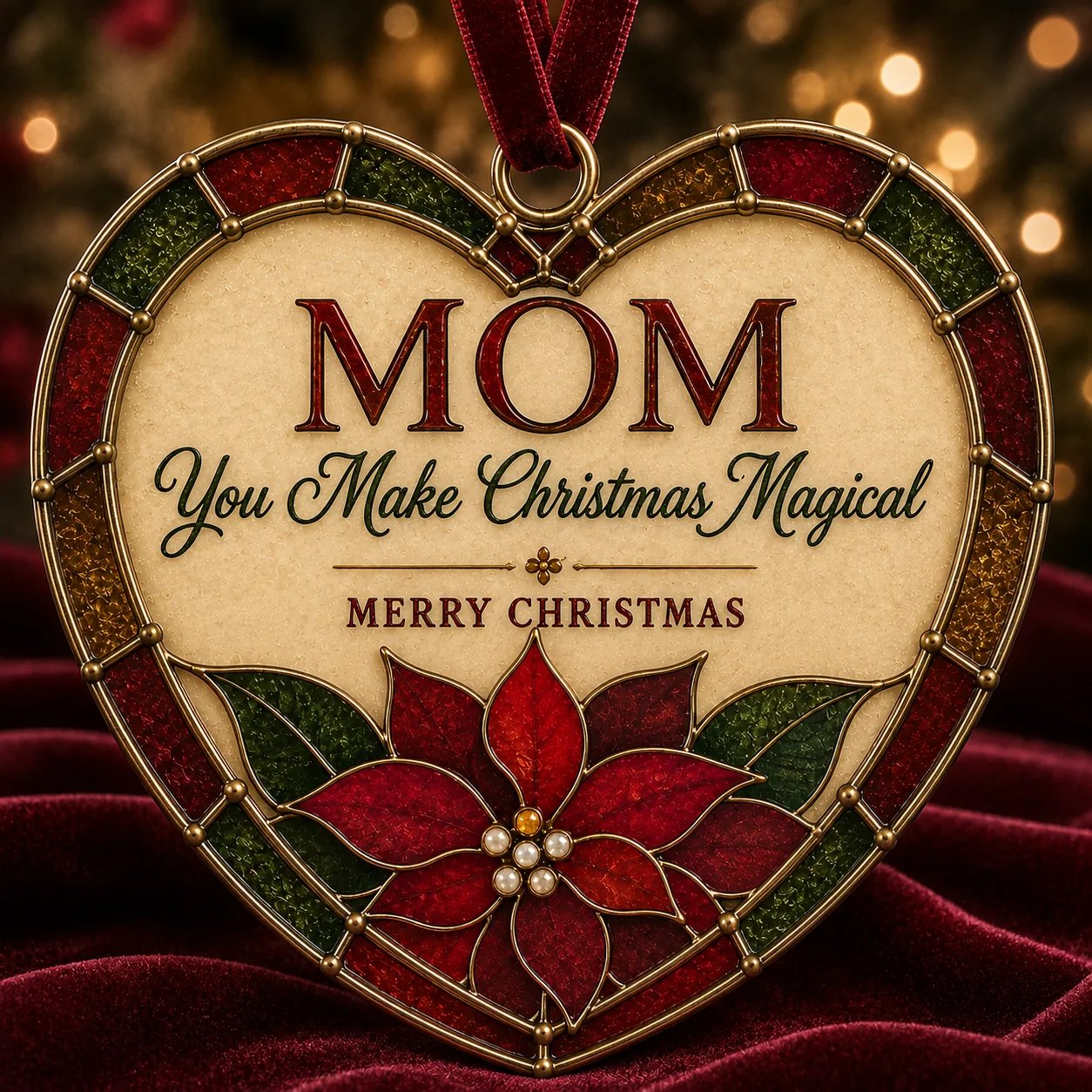 ✨ Heartfelt 'Stained-Glass Style' Christmas Ornaments | The Perfect Holiday Gift for Everyone You Love ❤️🎄