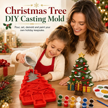 ⏳ Last Day 49% OFF – 🎄Reusable Christmas Tree DIY Casting Mold | Detailed Dimensional Design with Star, Layered Branches, Ornaments, Snowflakes & Gift Box Accents ✨