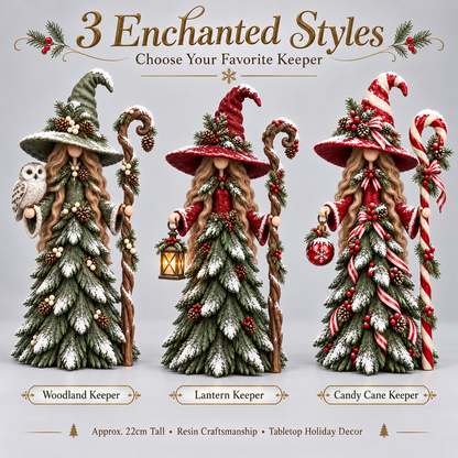 Whimsical Christmas Witch Resin Figurine Collection