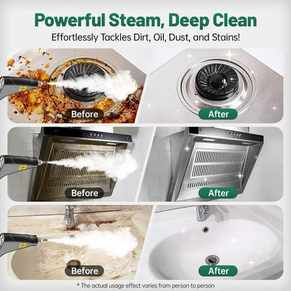 💨 Portable Handheld Steam Cleaner – 10 Accessories 🛠️, Adjustable Levels ⚙️, Fast Heat-Up 🔥 – For Kitchen 🍳, Bathroom 🚿, Tile 🧱 & Car 🚗