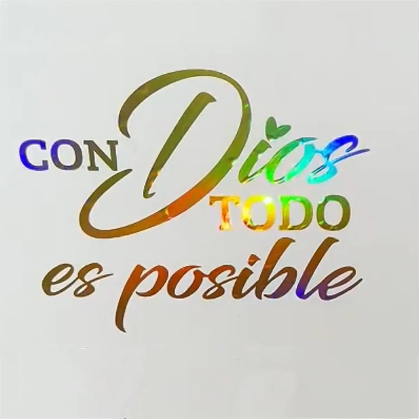 ✨ 50% OFF Con Dios Todo Es Posible Faith Vinyl Decal – Inspirational Spanish Sticker