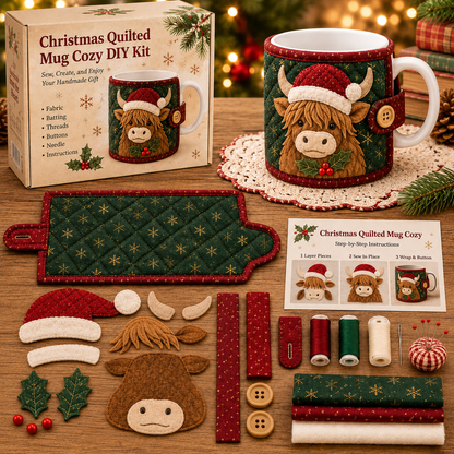 🎄 Christmas Mug Cozy Sewing Kit