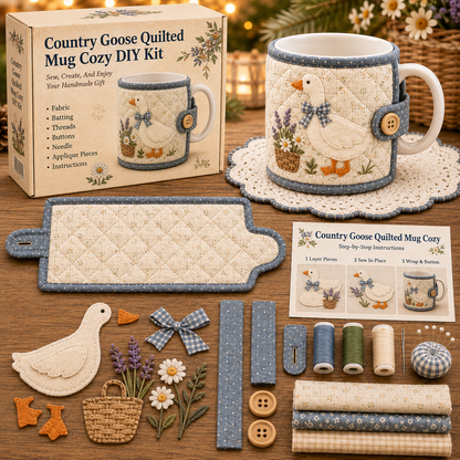 🐷 Farmhouse Friends Mug Cozy Sewing Kit