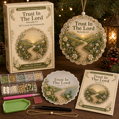 ✝️ Psalms of Comfort & Strength Pearl Diamond Art Hanging Ornament Kit