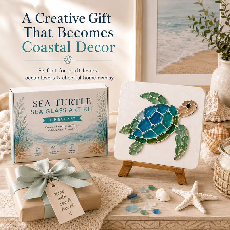 🌊✨ Ocean-Themed Art DIY Kit – Create Stunning Mosaic Masterpiece