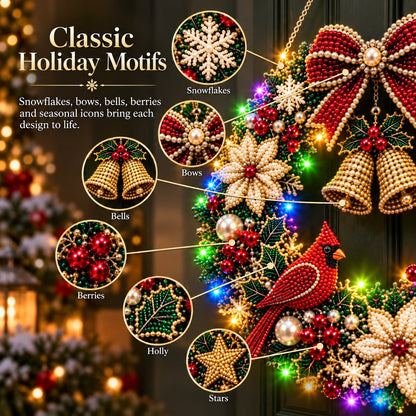 🎄💎 Sparkle & Glow Christmas Craft Art – LED Beaded Holiday Display Kit