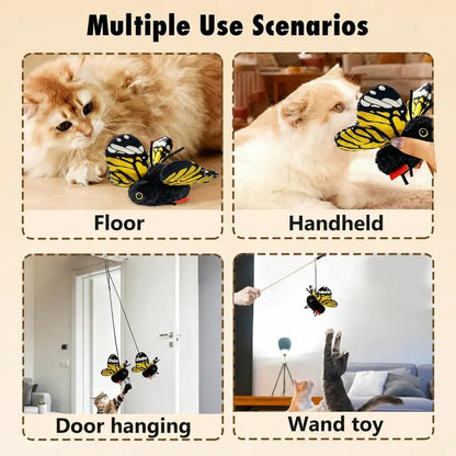 🦋 Fluttering Electric Butterfly Cat Toy | Interactive Moving Playmate for Indoor Kitties