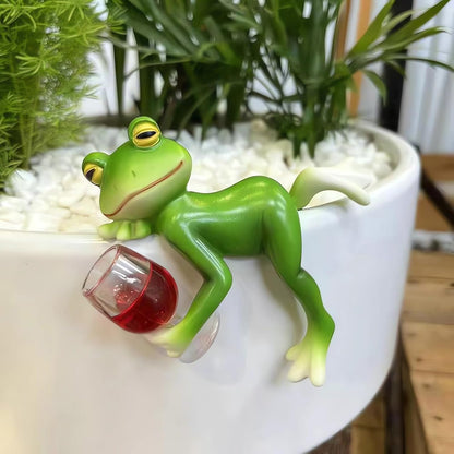 🏆Flash Sale⚡50K+ SOLD! Almost Gone -✨Resin Frog Figurines Planter Decor🐸🌿
