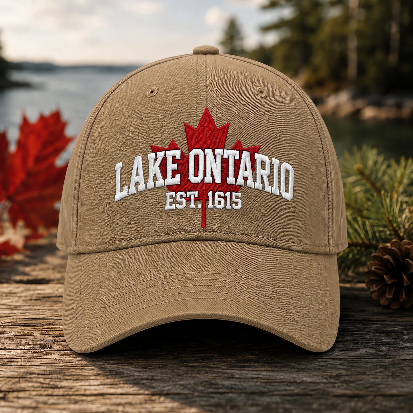 🔥LAST DAY 50% OFF -- 🍁Lake Ontario Forever – Heritage Embroidered Cap (🧢100% Cotton)