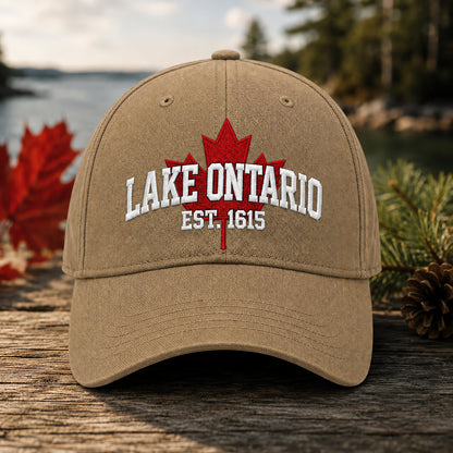 🔥LAST DAY 50% OFF -- 🍁Lake Ontario Forever – Heritage Embroidered Cap (🧢100% Cotton)