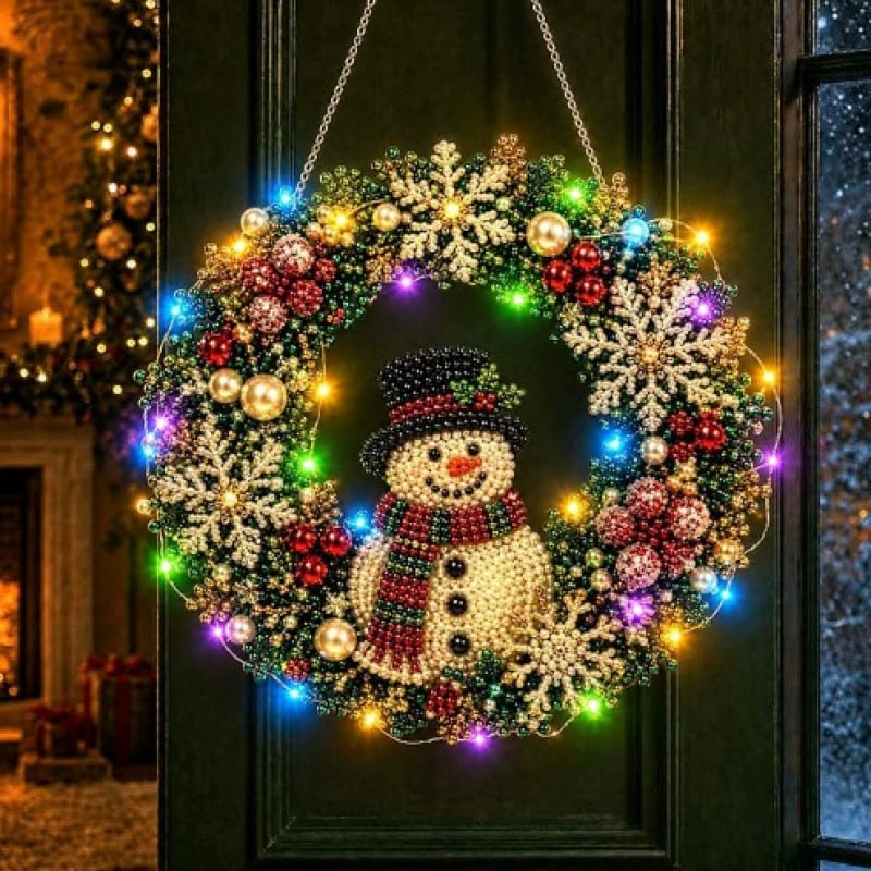 🎄💎 Sparkle & Glow Christmas Craft Art – LED Beaded Holiday Display Kit