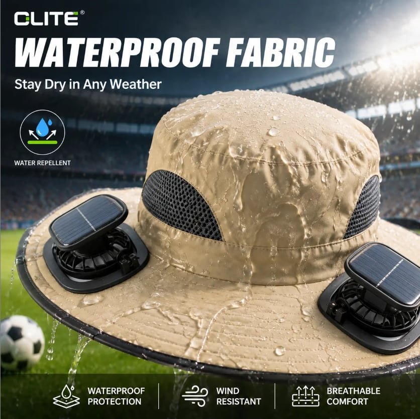 ⚡Hot Sales 49% OFF🔥Solar-Powered Outdoor Cooling Fan Hat – Wide Brim Sun Protection, Dual Fans, 3 Speeds, USB + Solar Charging, Unisex