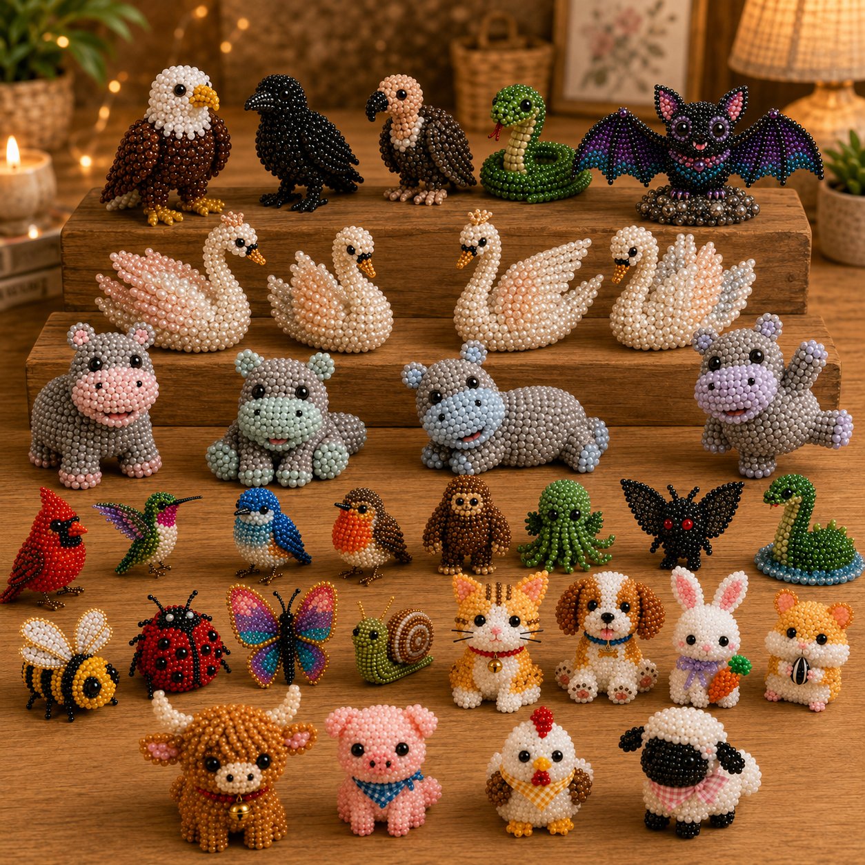 🔥Last Day 50% OFF🧵✨ Tiny 3D Beaded Animal DIY Kit