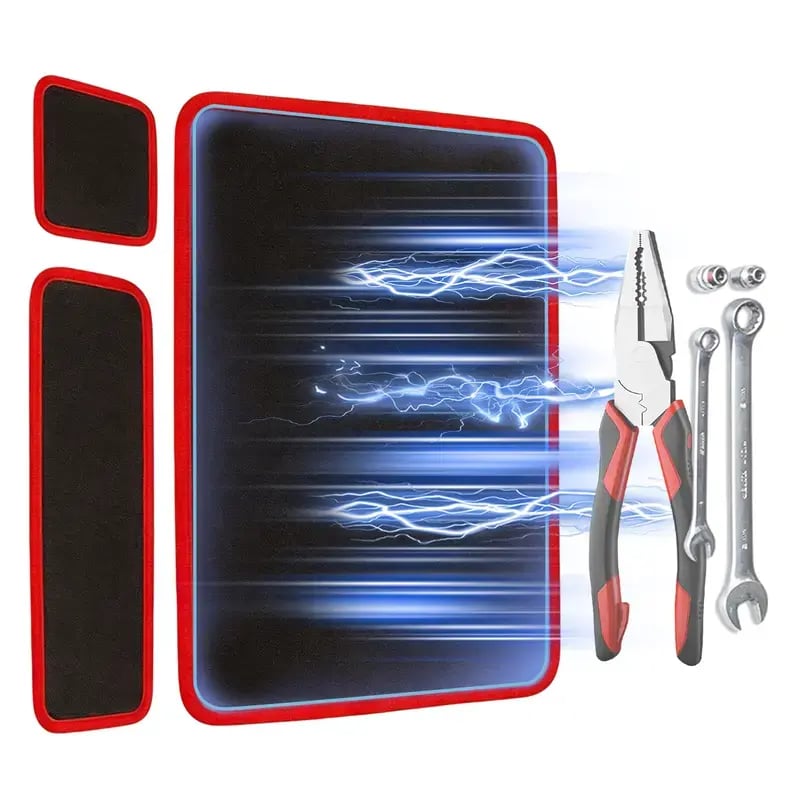 ⚡ Ultra-Strong Magnetic⚡Flexible Magnetic Tool Mat - Ultra-Thin Magnetic Tool Holder, Automotive Body Panels (3 Pack)