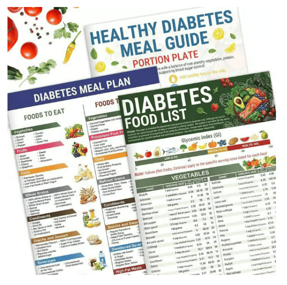 🎁 3 Count Diabetes Food List & Meal Planner