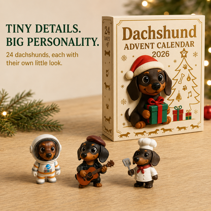 【Last Hour 50% Off】🎁2026 Dachshund Advent Calendar Blind Box💕🐶
